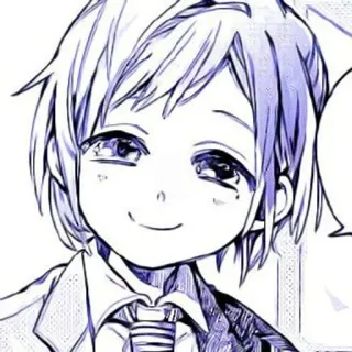 🫐 anime, manga, personaggio, sorridente telegram sticker