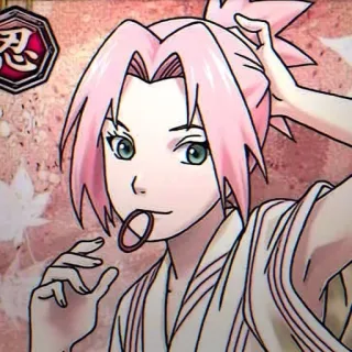 💗 Sakura Naruto 忍 Sakura Haruno, Naruto, Anime, Kreskówka, Ninja telegram sticker