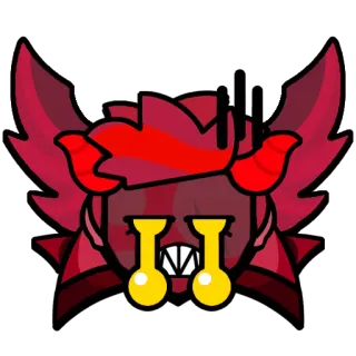👹 rood, duivel, demon, monster, hoorns, cartoon telegram sticker
