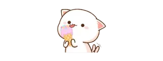 🍦 猫, アイスクリーム, 可愛い, アニメ telegram sticker