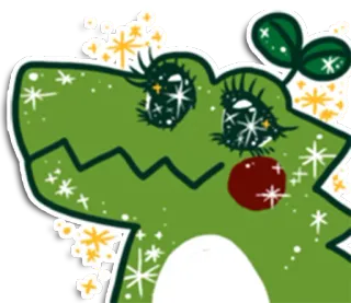 🐊 grenouille, vert, mignon, kawaii, animal, autocollant telegram sticker