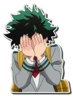 😳 Izuku Midoriya My Hero Academia Anime, Manga, My Hero Academia, Izuku Midoriya, Deku, Schuluniform, Charakter whatsapp sticker