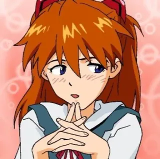 ❤️ Asuka Langley Soryu Neon Genesis Evangelion Anime, Gadis, TV, Asuka, Animasi telegram sticker