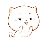😛 gato, lindo, animal, pegatina, dedo medio telegram sticker