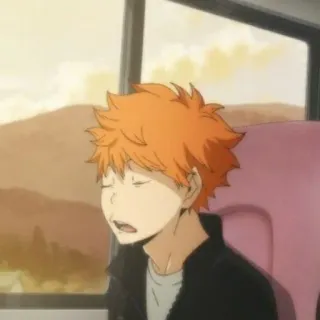 🍙 Hinata Haikyuu anime, hinata, haikyuu, sleeping telegram sticker