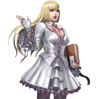 📚 Lili De Rochefort Tekken อนิเมะ, เกมต่อสู้, ผมบลอนด์, ผู้หญิง, ตัวละคร telegram sticker