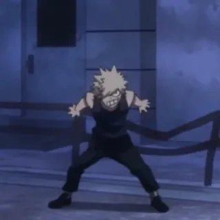 ☠ Bakugo My Hero Academia Anime, My Hero Academia, Bakugo, Enojado, Personaje de anime telegram sticker