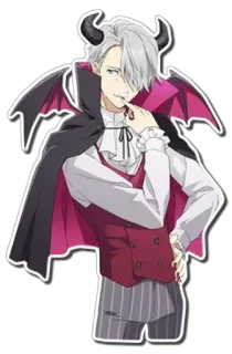 😈 Anime, Demonio, Lindo, Pegatina, Dibujo animado telegram sticker