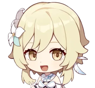 😃 Lumine Genshin Impact Anime, Videogioco, Genshin, Lumine, Bionda telegram sticker
