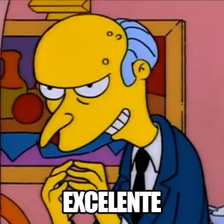 😬 Mr. Burns The Simpsons EXCELLENTE simpson, mr burns, eccellente, cartoni animati, cattivo telegram sticker
