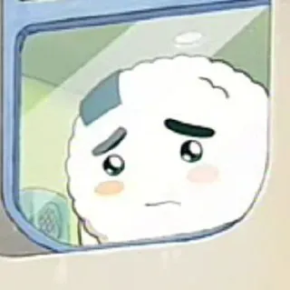 🍙 오니기리, 주먹밥, 슬픔, 창문, 음식 telegram sticker