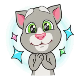 😇 Tom Cat cat, cute, cartoon, animal, eyes telegram sticker