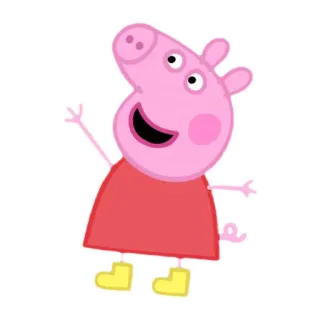 😄 Peppa Pig peppa pig, cartoon, pig, children's show, animated, character whatsapp sticker