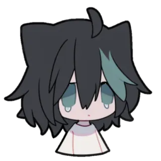 😓 anime, cat, cute, manga, sticker whatsapp sticker