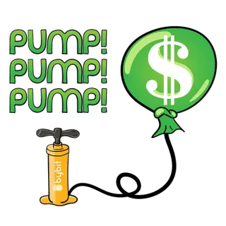 🚀 PUMP! PUMP! PUMP! Памп, Деньги, Инфляция, Воздушный шар, Криптовалюта, Bybit telegram sticker