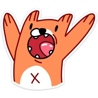 🤗 cartoon, animal, bear, sticker, orange, cute telegram sticker