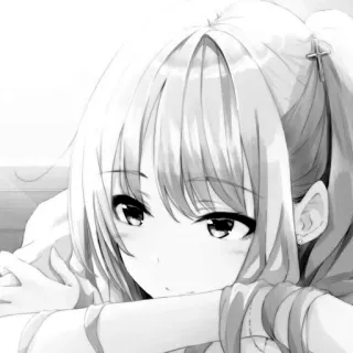 🖤 Anime, Ragazza, Carina, Manga, Ritratto telegram sticker