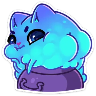 😊 gato, mono, pegatina, mágico, poción, animal telegram sticker