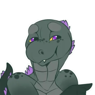 😛 dragon, anthro, cartoon, reptile, animal, fantasy whatsapp sticker
