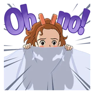 😱 Oh no! 무서워, 애니메이션, 만화, 충격, 화남, 겁먹음, 걱정 telegram sticker