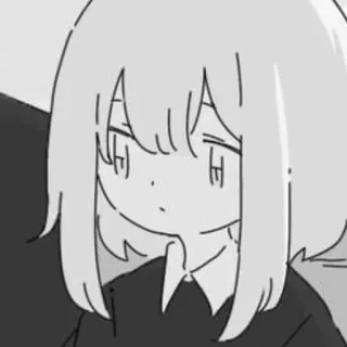 😣 Anime, Kreskówka, Manga, Smutny, Dziewczyna, Postać whatsapp sticker
