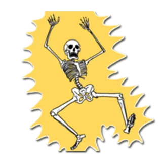 💩 scheletro, elettricità, shock, ossa, pericolo telegram sticker