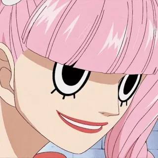🌸 Perona One Piece anime, manga, dibujos animados, pelo rosa, princesa fantasma, one piece whatsapp sticker