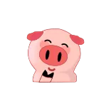 😊 porco, animal, fofo, desenho animado telegram sticker