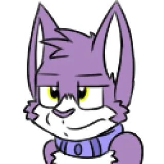 😑 cartoon, dier, paars, kat, zelfgenoegzaam, personage telegram sticker