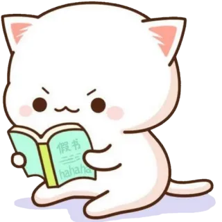 📗 假书
hahaha cat, reading, book, cute, funny, meme whatsapp sticker