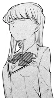 😑 Komi Shouko Komi Can't Communicate Komi não consegue se comunicar, Anime, Mangá, Uniforme escolar, Bonito, Silenciosa, Inexpressiva whatsapp sticker