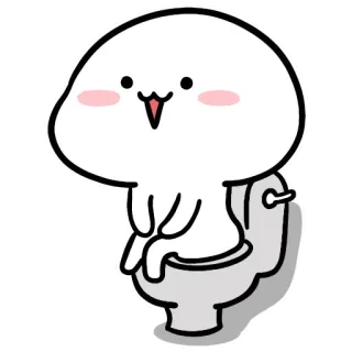 🚽 toilet, sitting, cute, bathroom, cartoon telegram sticker