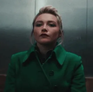 😐 Yelena Belova Black Widow yelena belova, black widow, florence pugh, marvel, película whatsapp sticker