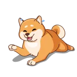 😂 dog, shiba inu, happy, cute, animal whatsapp sticker