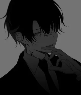 ⬛ 动漫, 男人, 西装, 领带 telegram sticker