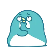 🧐 płacz, smutny, pingwin, słodki, łzy, kreskówka telegram sticker