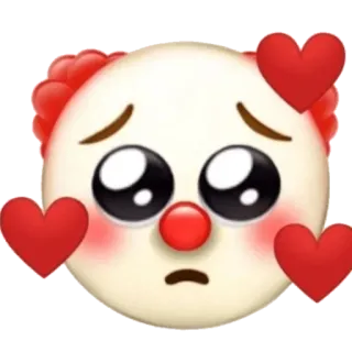 ✨ 광대, 이모지, 슬픔, 하트, 사랑, 만화 telegram sticker