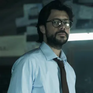 😐 The Professor Money Heist la casa de papel, le professeur, série tv, personnage, braquage, série telegram sticker