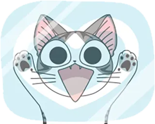 😳 Chi Chi's Sweet Home 고양이, 애니메이션, 만화, 귀여운, 카와이, 치즈 스위트 홈 telegram sticker