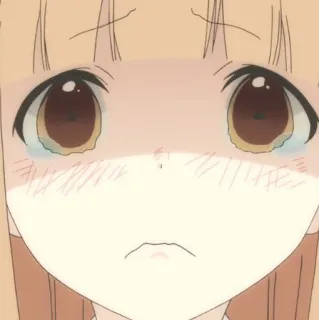 🥕 Anime, weinend, traurig, Mädchen, emotional, Tränen whatsapp sticker