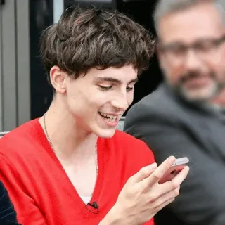 😃 Timothée Chalamet นักแสดง, คนดัง, คน, หนุ่ม, ผู้ชาย telegram sticker