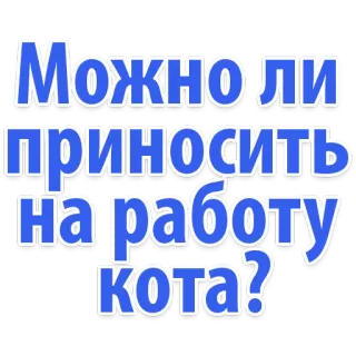😅 Можно ли приносить на работу кота? gatto, lavoro, domanda, ufficio, animale domestico, russo, testo whatsapp sticker