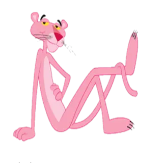 😏 Pink Panther pantera rosa, cartone animato, personaggio, divertente, rilassato telegram sticker