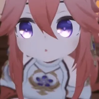 🙏 Yae Miko Genshin Impact anime, video game, genshin impact, yae miko, character telegram sticker