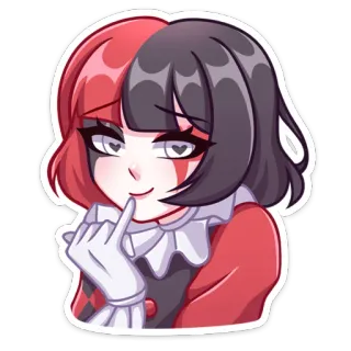 😏 Harley Quinn harley quinn, dc comics, penjahat, karakter komik, kartun telegram sticker