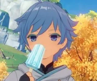 🌞 Chongyun Genshin Impact Anime, Chibi, Chongyun, Genshin Impact, Eis am Stiel, Eis telegram sticker