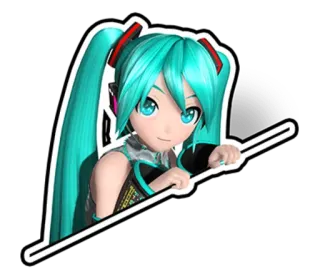 👀 Hatsune Miku Anime, Vocaloid, Hatsune Miku, Musik, Sänger, Süß, Kawaii, J-Pop telegram sticker