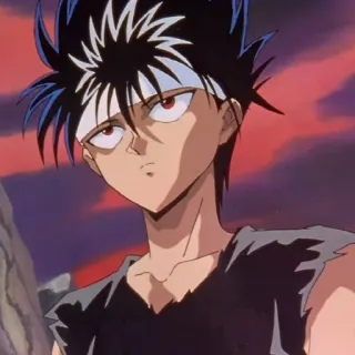 😐 Hiei Yu Yu Hakusho Аниме, Хиэй, Yu Yu Hakusho, Персонаж, Манга, Демон telegram sticker