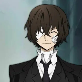 🖤 Osamu Dazai Bungou Stray Dogs Anime, Dazai, Osamu Dazai, Bungou Stray Dogs, Postać, Portret telegram sticker