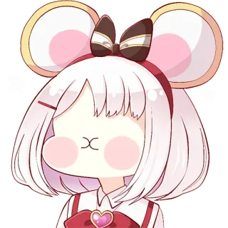 😶 anime, cartoon, mouse, character, kawaii telegram sticker